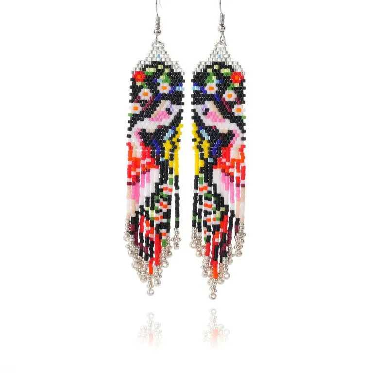 artisanal bohemian beaded icon earrings collection