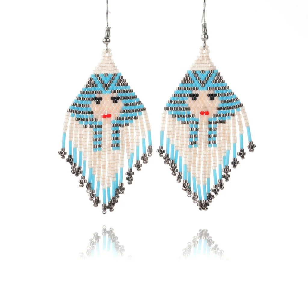 artisanal bohemian beaded icon earrings collection