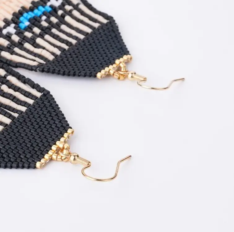 Avant-Garde Pop Art Beaded Earrings Collection