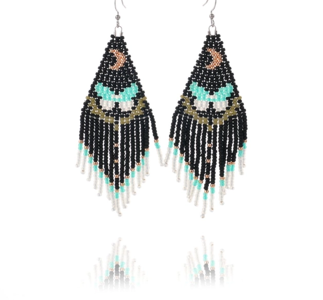 Enchanted Kaleidoscope Handcrafted Beaded Earrings