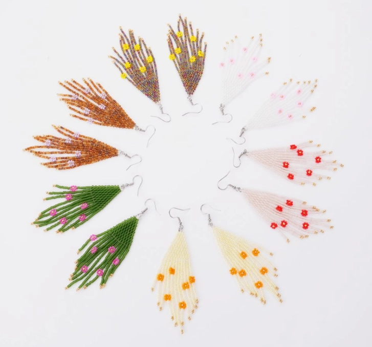 Ethereal Elegance Beaded Earrings