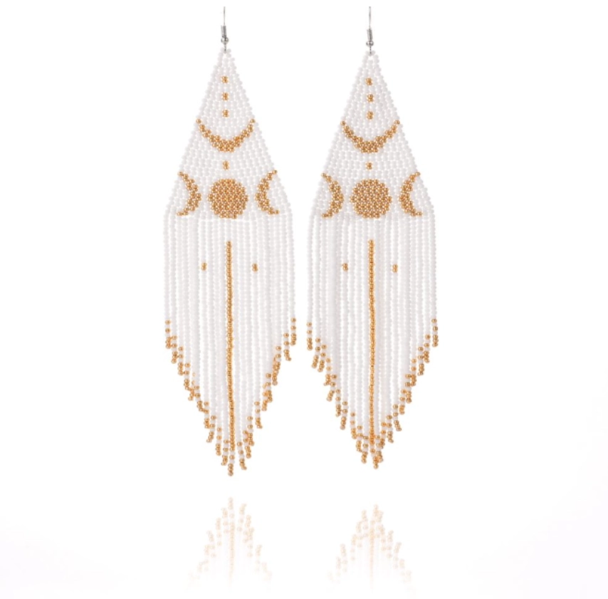 Avant-Garde Pop Art Beaded Earrings Collection