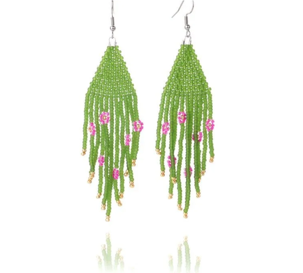 Ethereal Elegance Beaded Earrings