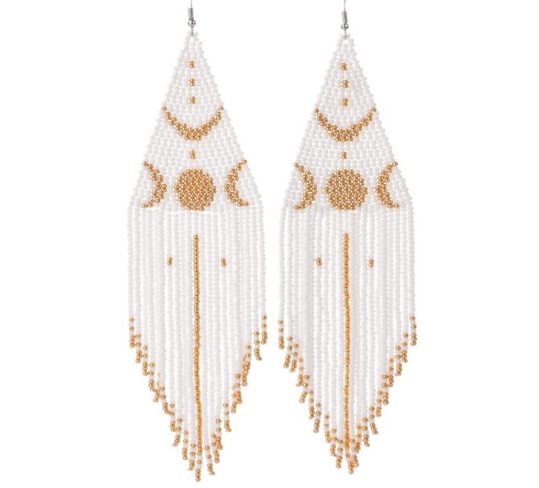 Avant-Garde Pop Art Beaded Earrings Collection