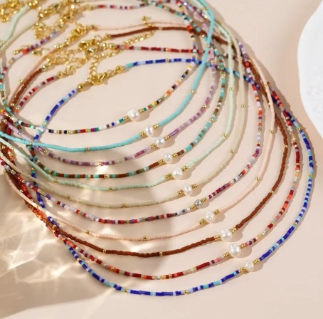 Bohemian Style Rainbow Miyuki Bead Handmade Necklace