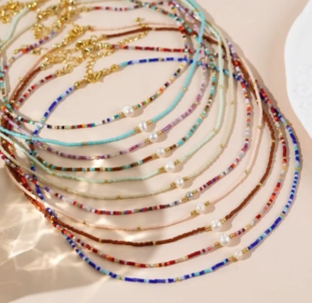 Bohemian Style Rainbow Miyuki Bead Handmade Necklace