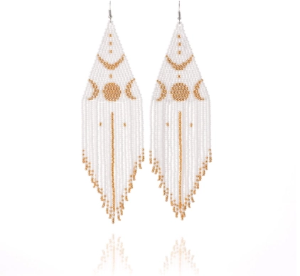 Avant-Garde Pop Art Beaded Earrings Collection