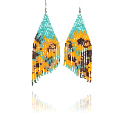 Boho Bloom Handcrafted Beaded Floral Earrings Collection