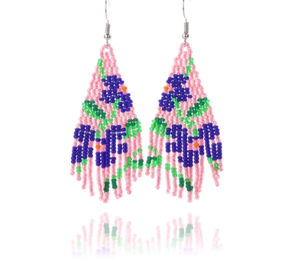 Boho Bloom Handcrafted Beaded Floral Earrings Collection