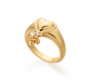Fashion Heart Pendant Ring